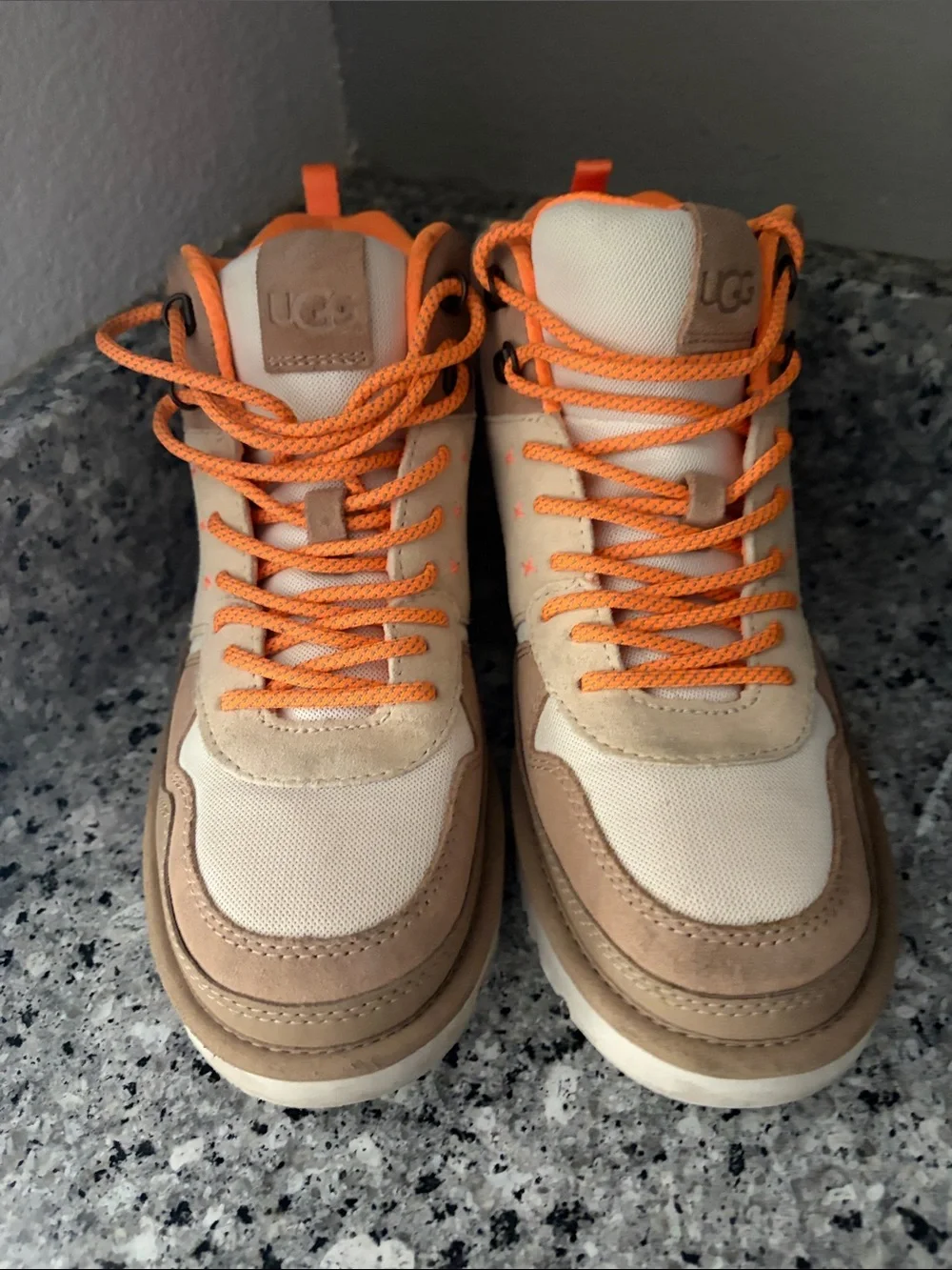 UGG Men’s Tan and Orange High-Top Sneakers